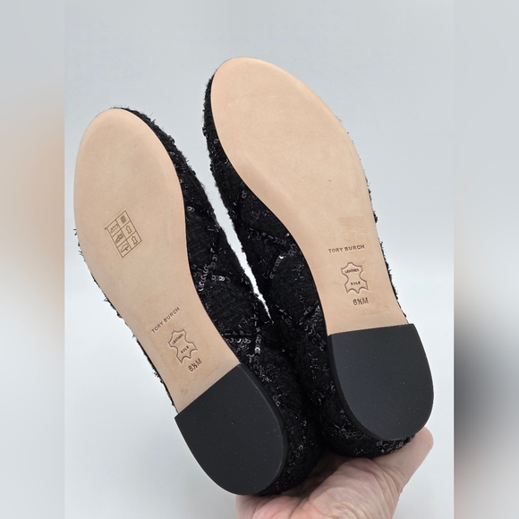 Tory Burch Chelsea Tweed Ballet Flat in Perfect Black. Sz. 6.5 - Picture 5 of 6